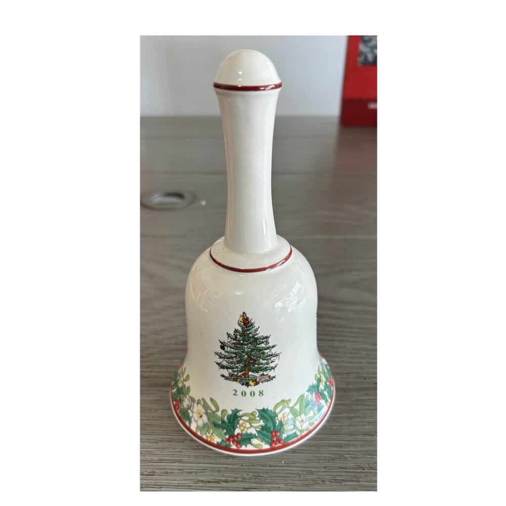 Spode Christmas Tree Limited Edition Decorative Bell 2008 Ceramic with Box